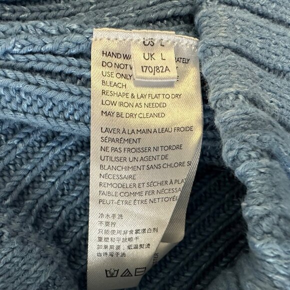 Free People FP Beach Ribbed Knit High Waist Pull On Shorts Size L Blue Boho - Picture 8 of 10